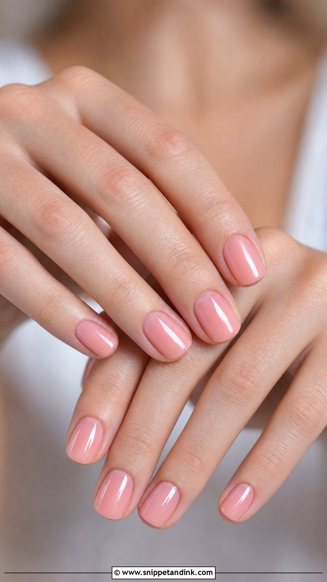 Sheer Pink Bride Nails - Snippet and Ink - 35 Bride Nails Wedding