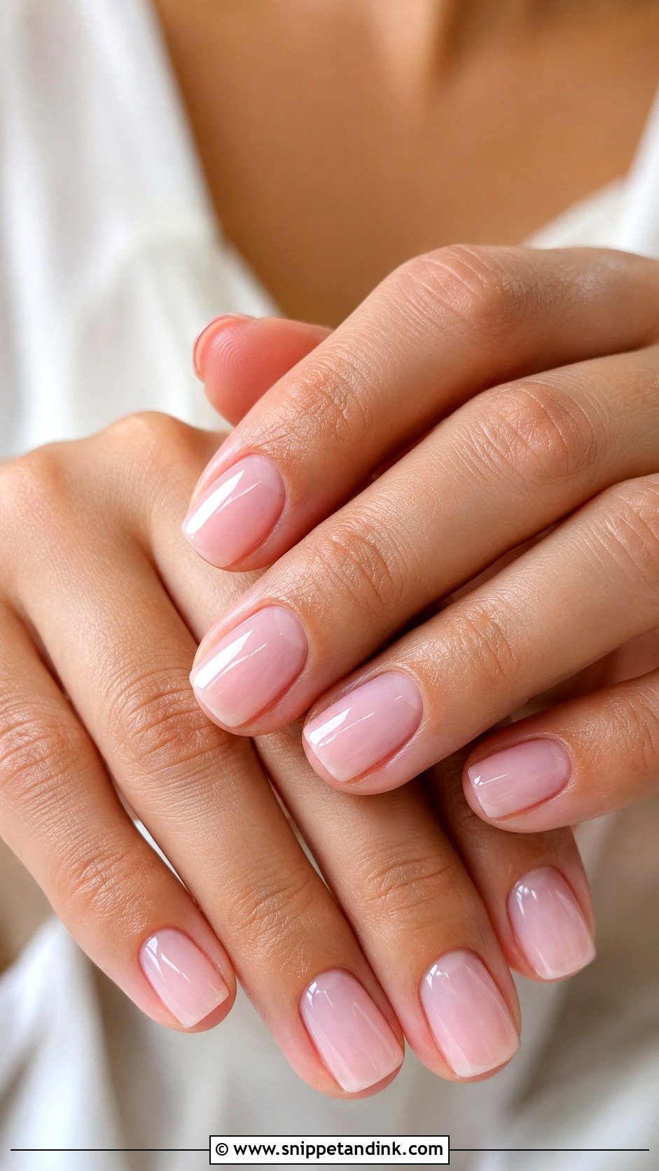 Sheer Pink Bridesmaid Wedding Nails - Snippet and Ink - 30 Neutral Bridesmaid Wedding Nails