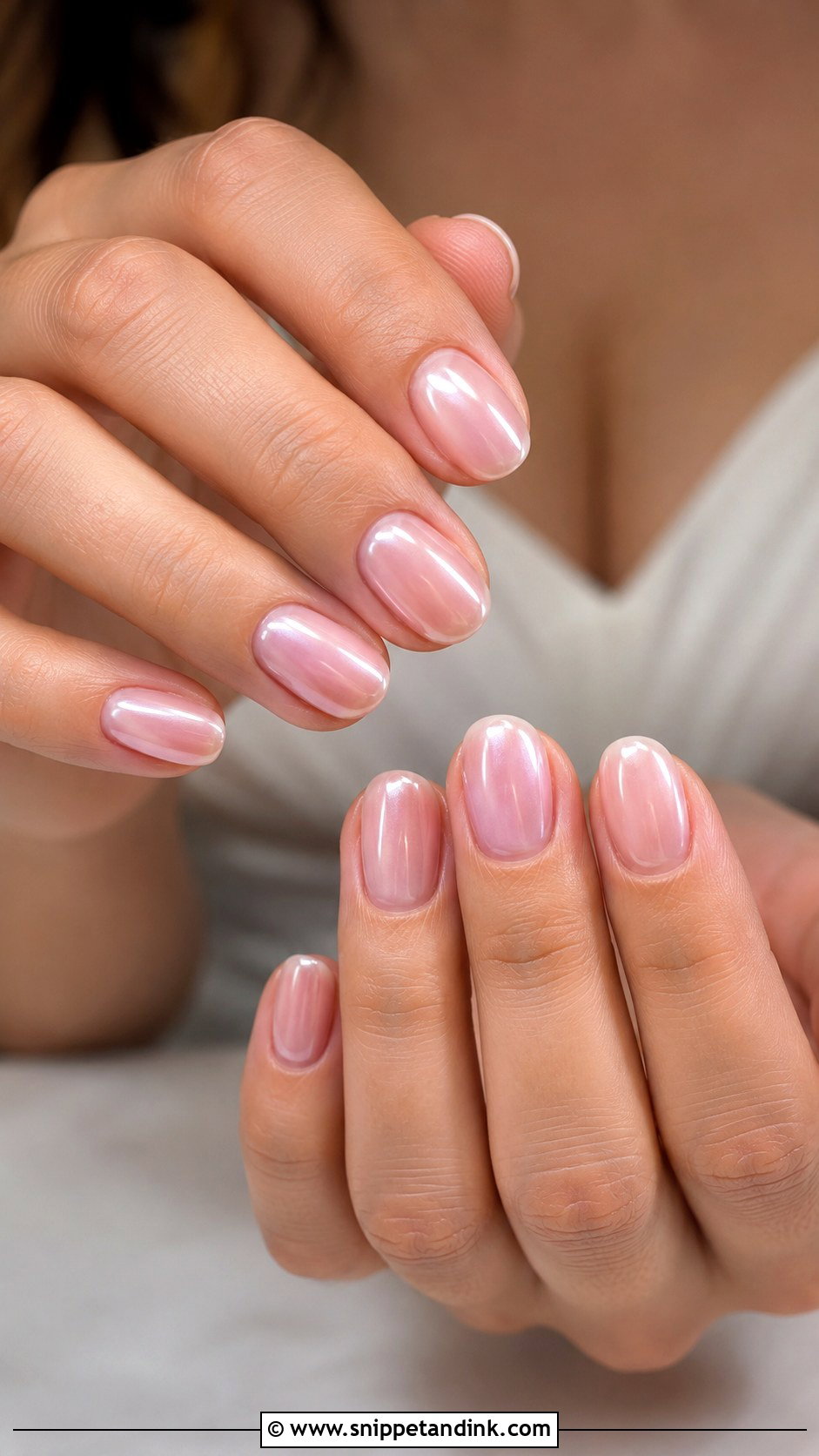 Sheer Pink Chrome Bridal Nails - Snippet and Ink - 20 Bridal Chrome Nails