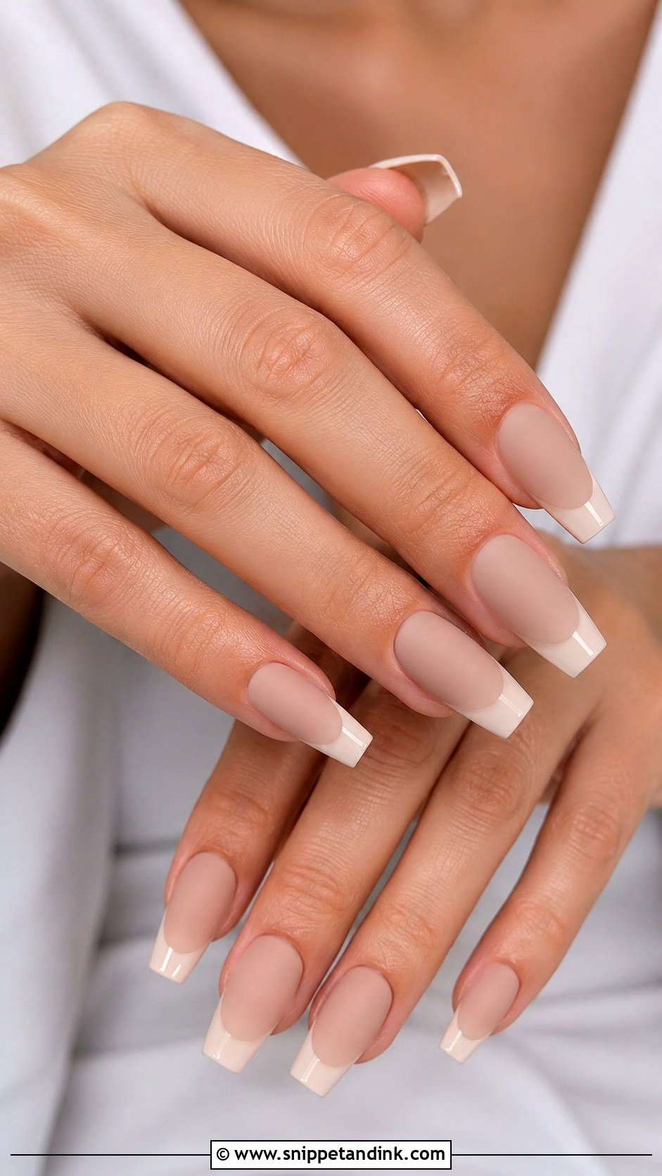 Sheer Pink Coffin Bridal Nails - Snippet and Ink - 20 Coffin Bridal Nails