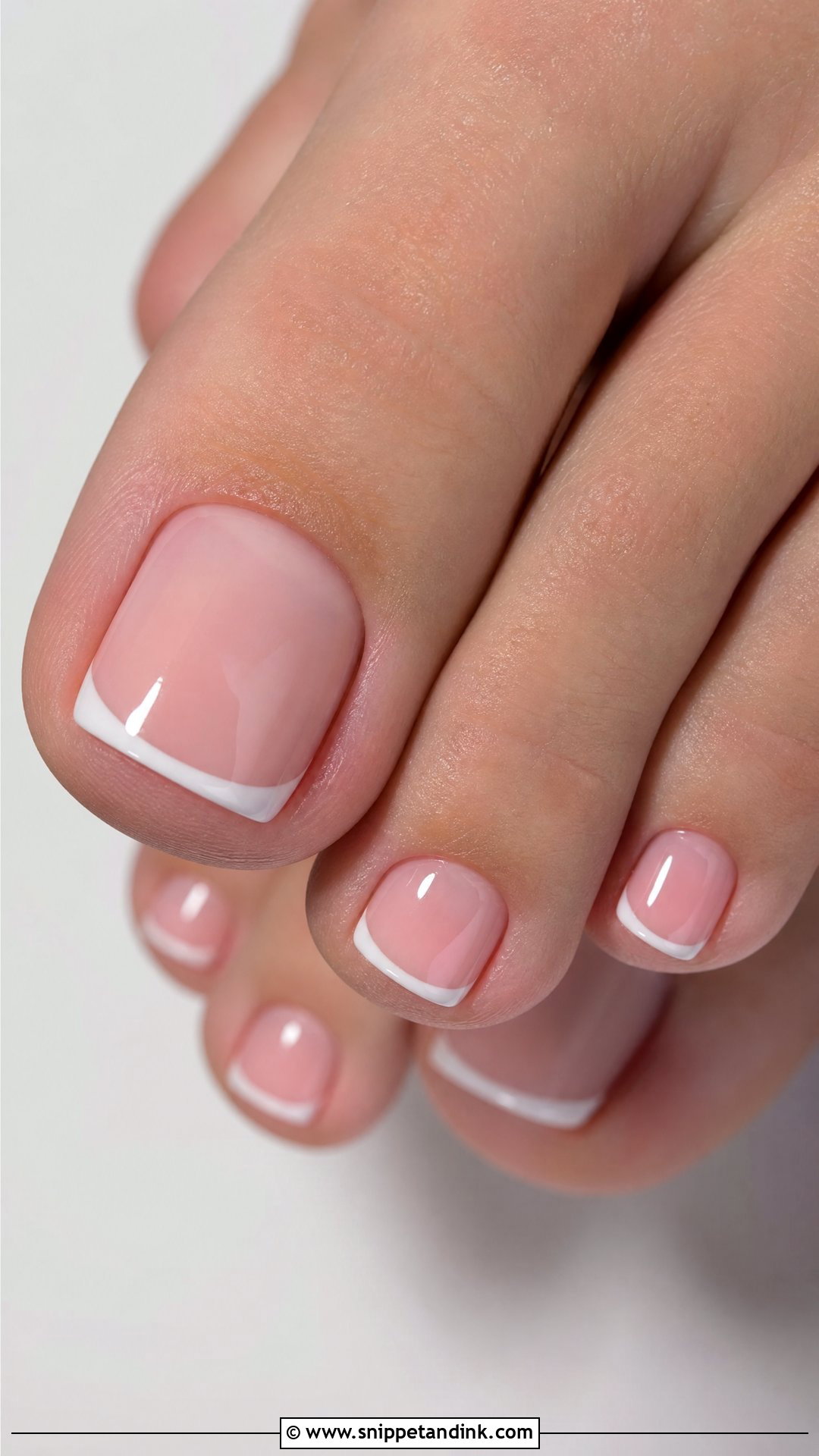 Sheer Pink French Bridal Toe Nails - Snippet and Ink - 25 Bridal Toes Nails Brides