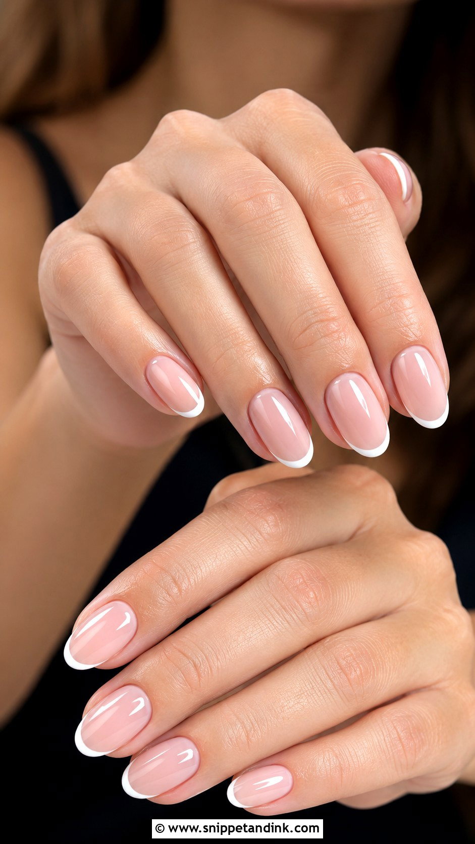 Sheer Pink French Wedding Nails - Snippet and Ink - 20 Black Tie Wedding Nails