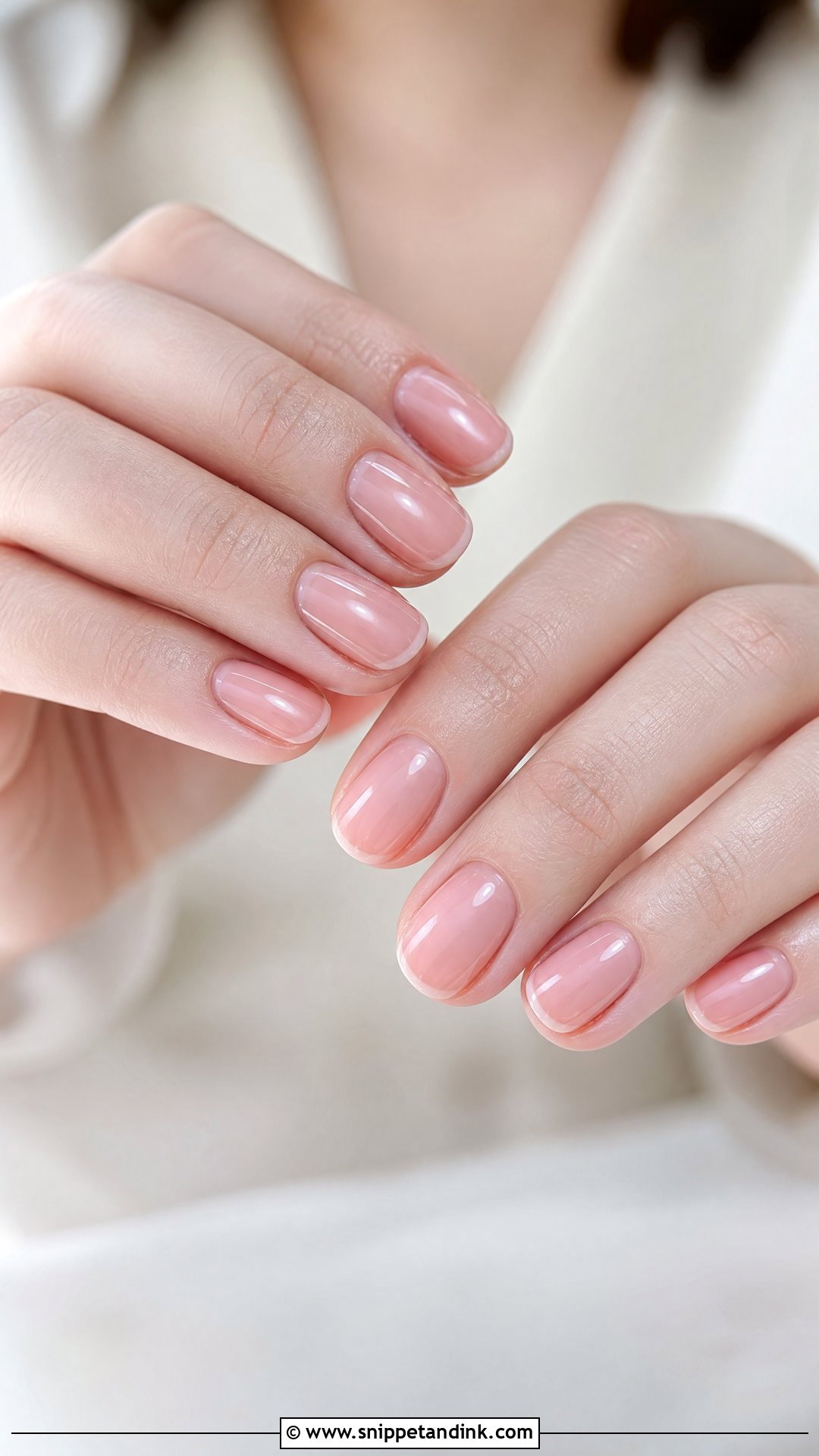 Sheer Pink Short Bridal Nails - Snippet and Ink - 25 Short Bridal Nails
