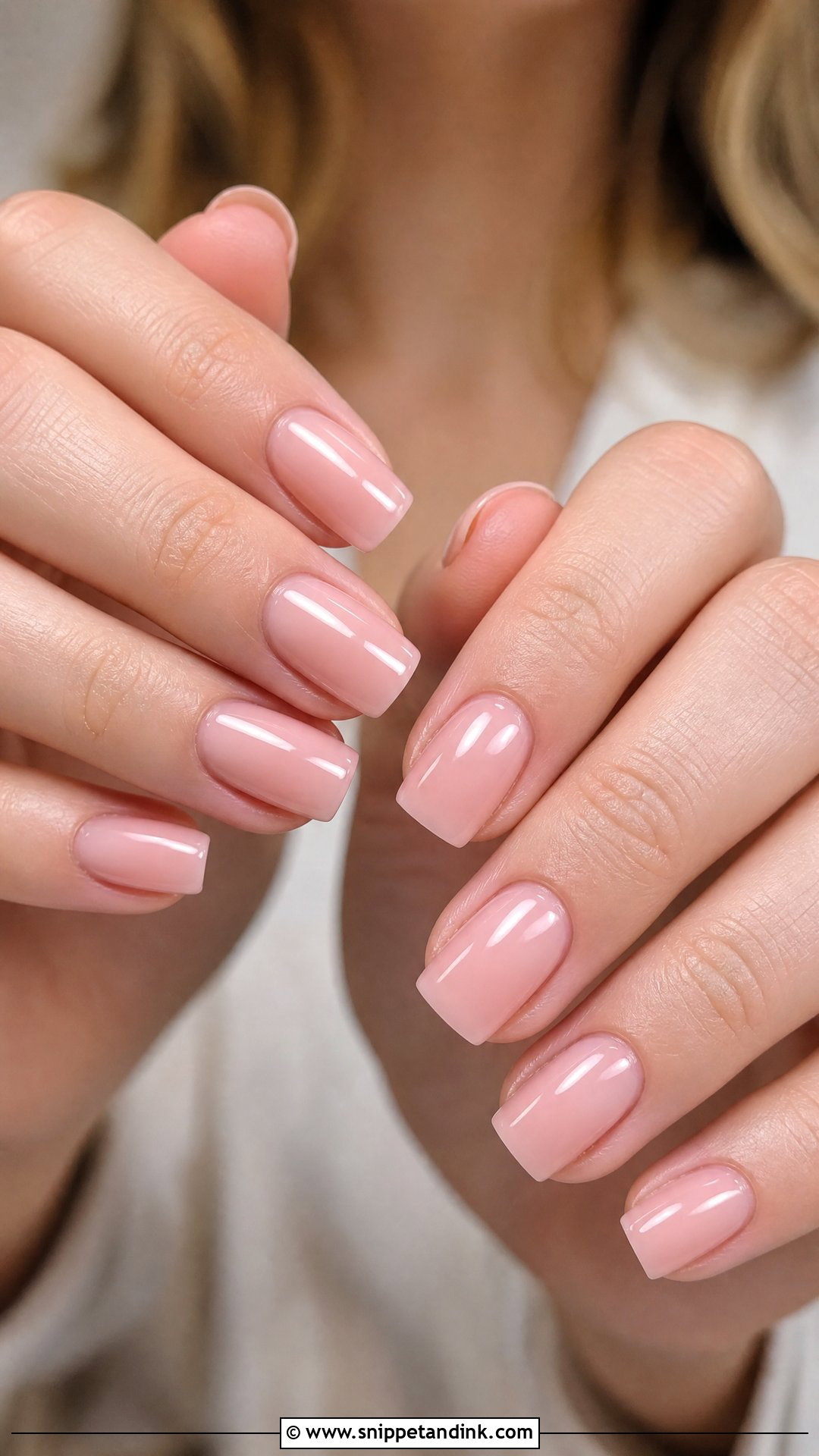 Sheer Pink Square Bridal Nails - Snippet and Ink - 25 Square Bridal Nails