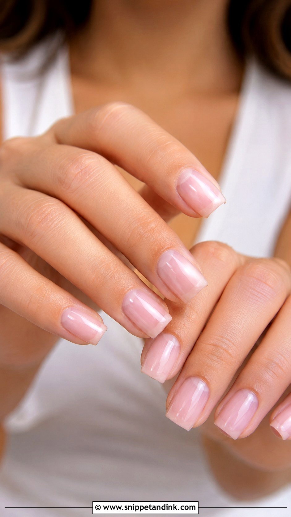 Sheer Pink Square Wedding Nails - Snippet and Ink - 20 Square Wedding Day Nails