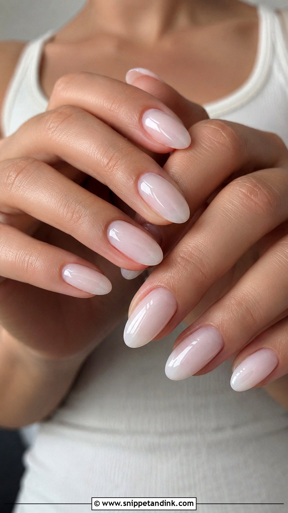Sheer Pink Wedding Nails - Snippet and Ink - 20 Simple Wedding Nail Ideas