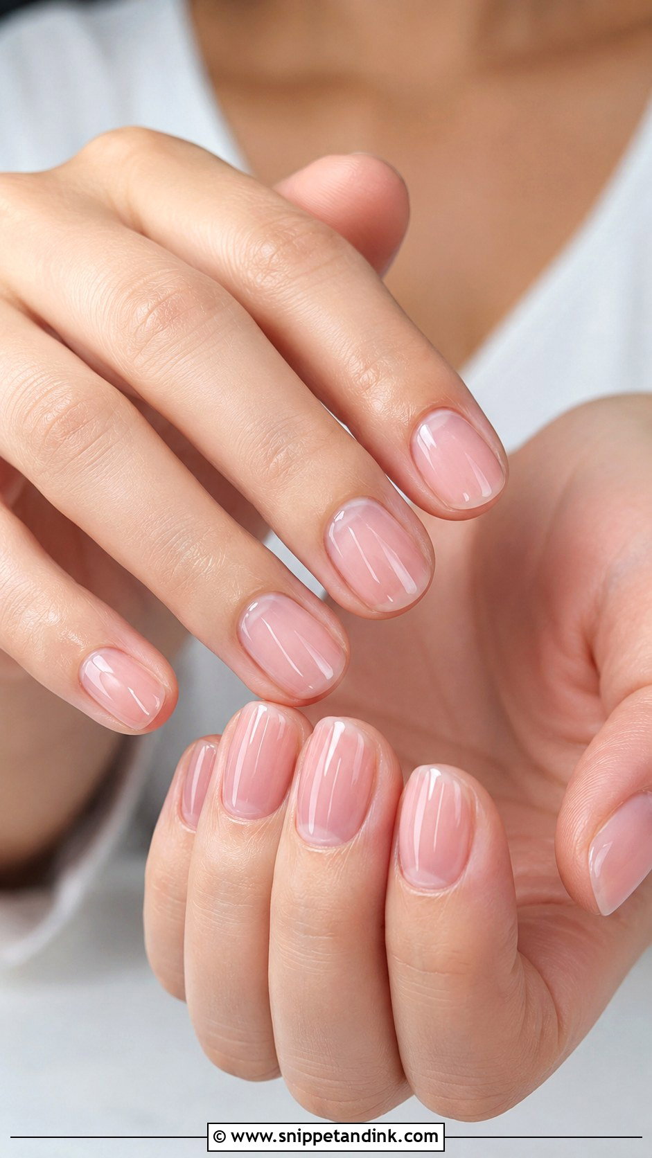 Sheer Pink Wedding Nails - Snippet and Ink - 20 Simple Wedding Nails Design