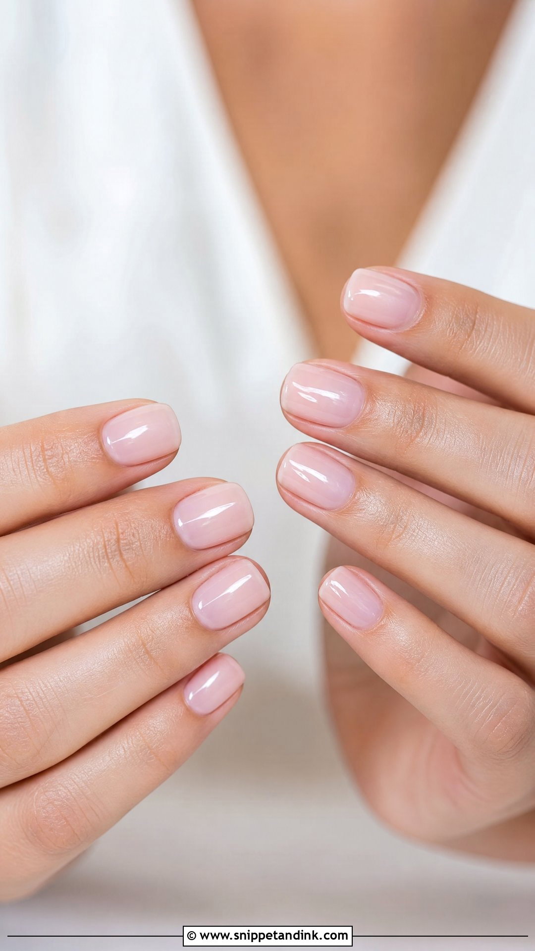 Sheer Pink Wedding Nails - Snippet and Ink - 25 Elegant Wedding Nails Design