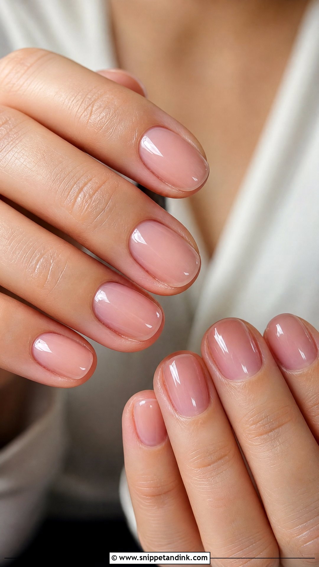 Sheer Pink Wedding Nails - Snippet and Ink - 25 Wedding Nail Art for Bride Ideas