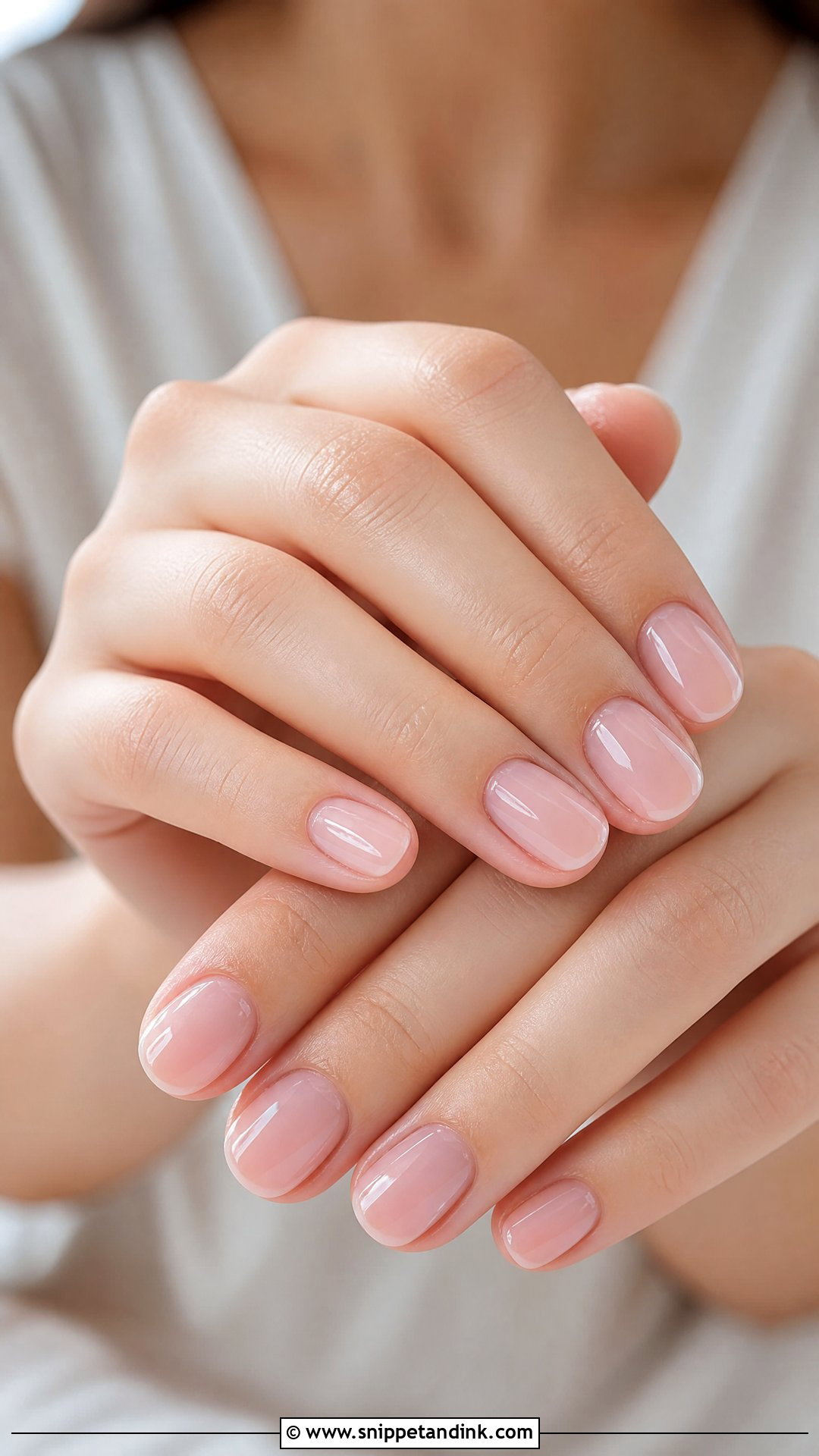 Sheer Pink Wedding Nails - Snippet and Ink - 25 Wedding Nails Inspiration