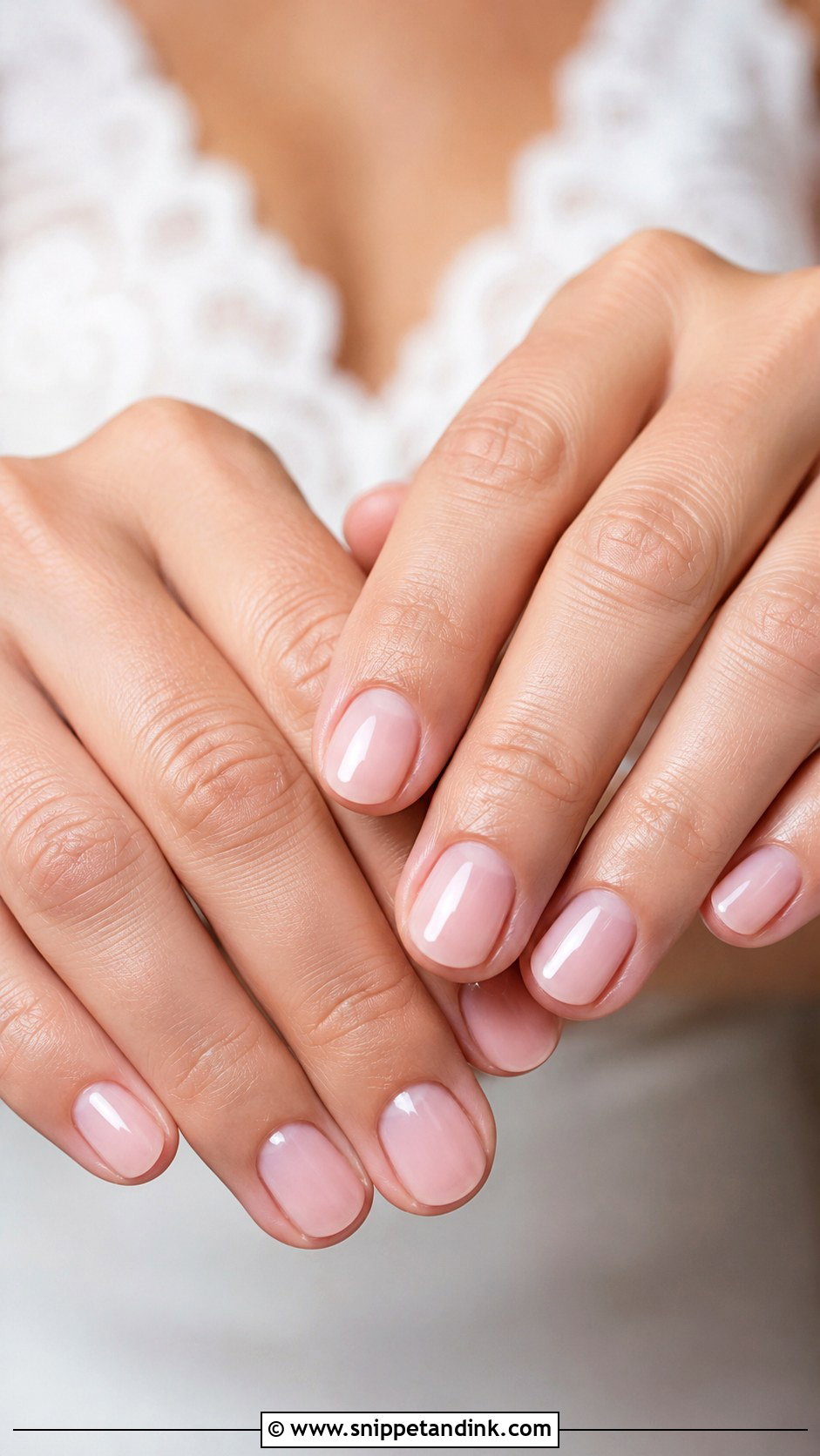 Sheer Pink Wedding Nails - Snippet and Ink - 30 Classic Wedding Nails