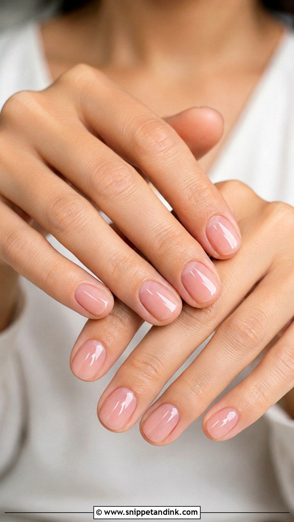 Sheer Pink Wedding Nails - Snippet and Ink - 30 Simple Wedding Nails