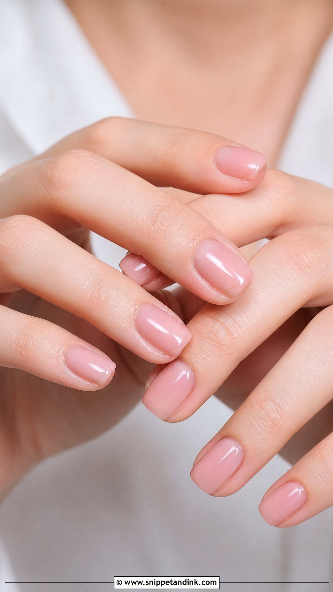 Sheer Pink Wedding Nails - Snippet and Ink - 35 Wedding Day Nails