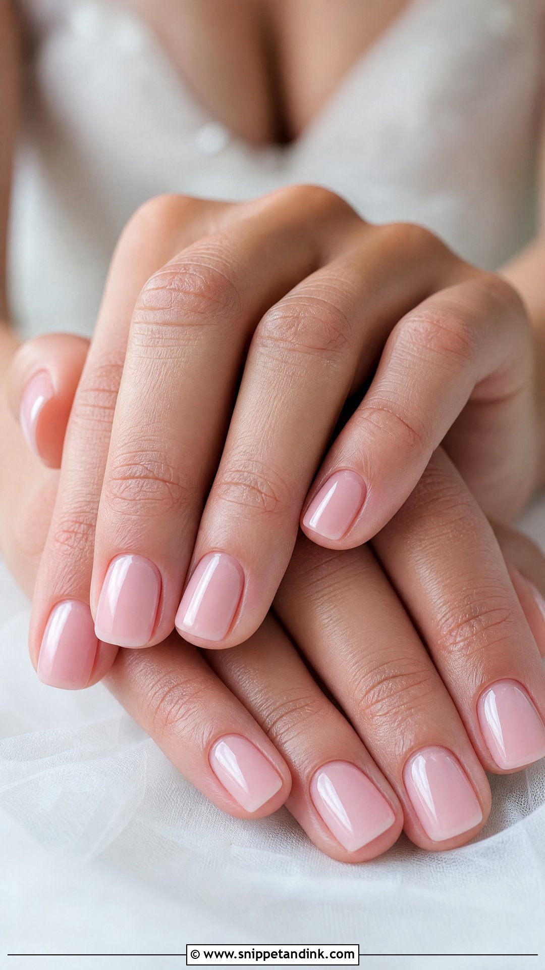 Sheer Pink Wedding Nails - Snippet and Ink - 35 Wedding Nails