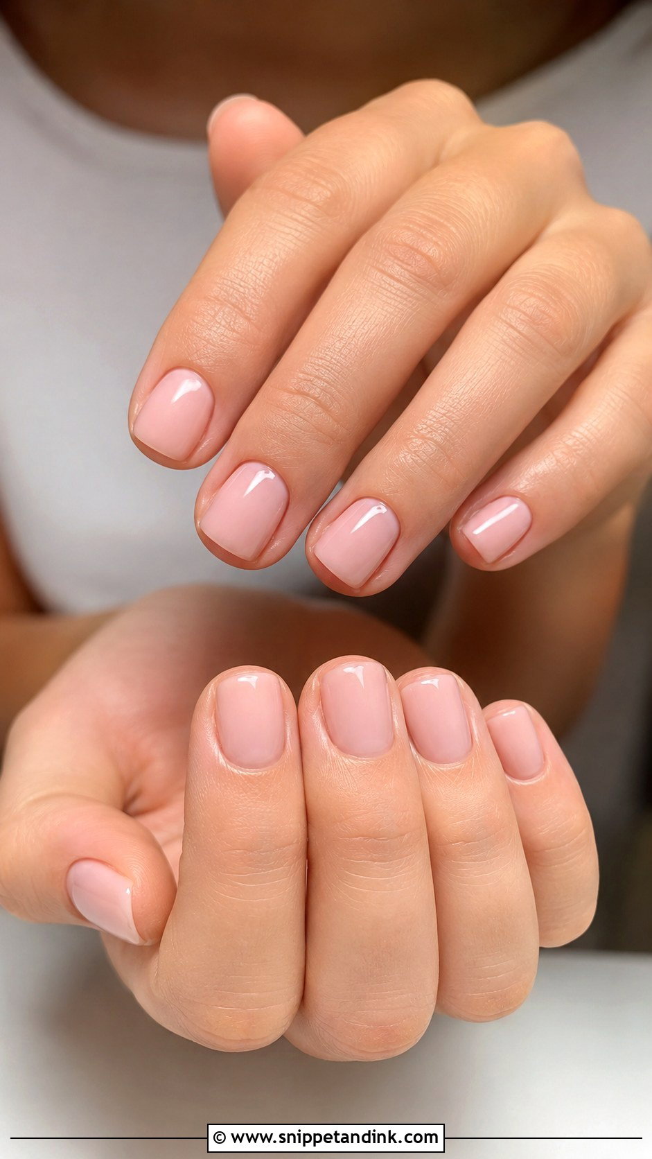 Sheer Pink Wedding Nails - Snippet and Ink - 20 Minimal Wedding Nails