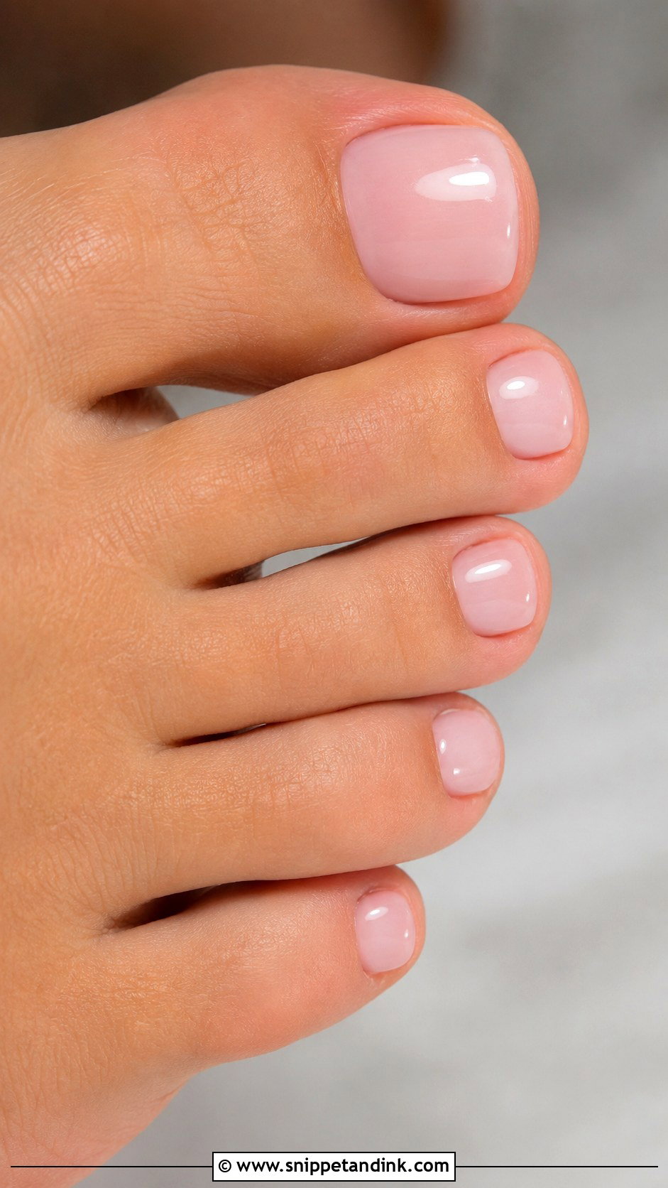 Sheer Pink Wedding Toe Nails - Snippet and Ink - 30 Wedding Toe Nails