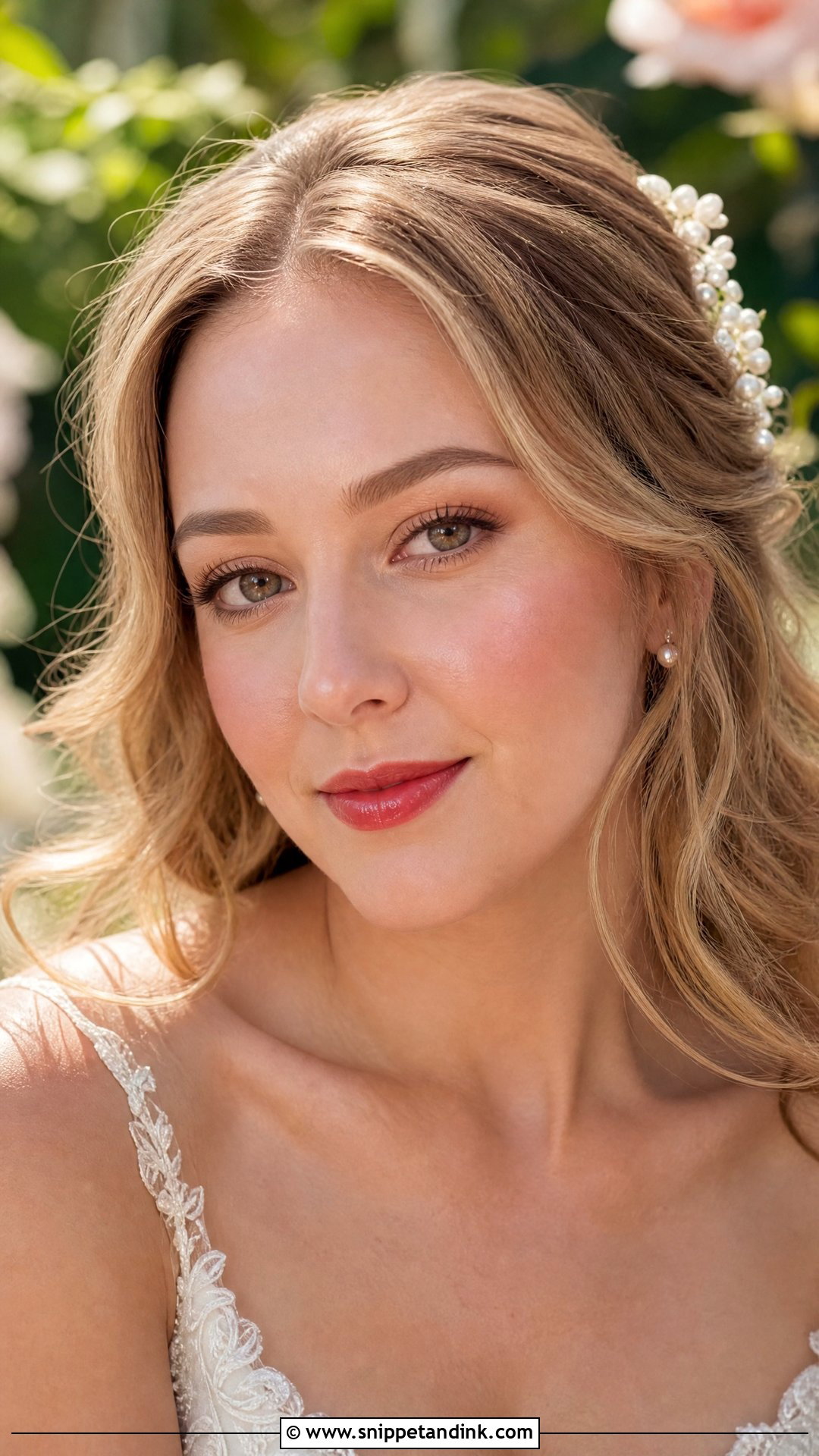 Sheer Red Lip Bridal Makeup - Snippet and Ink - 20 Red Lipstick Bridal Makeup Ideas