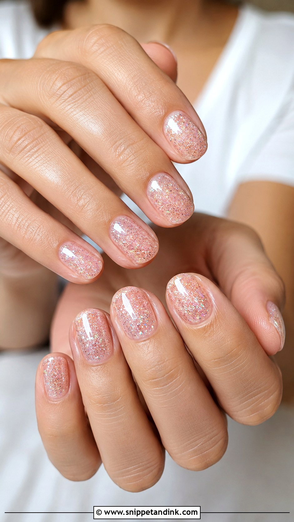 Sheer Sparkle Anniversary Nails - Snippet and Ink - 20 Wedding Anniversary Nails Ideas