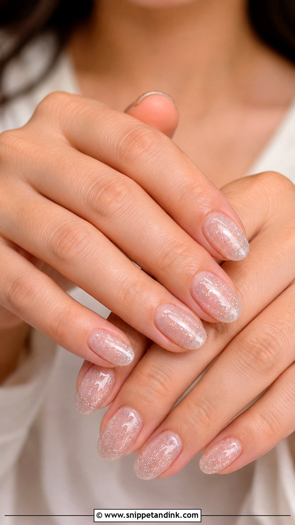 Sheer Sparkle Bride Nails - Snippet and Ink - 20 Bride Nails 2025