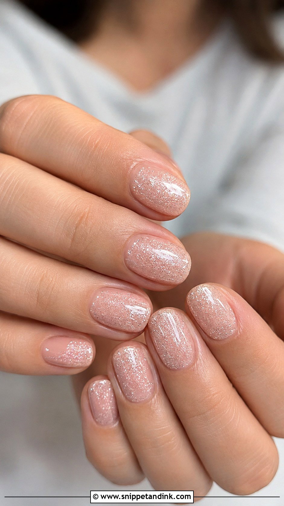 Sheer Sparkle October Wedding Nails - Snippet and Ink - 20 October Wedding Nails
