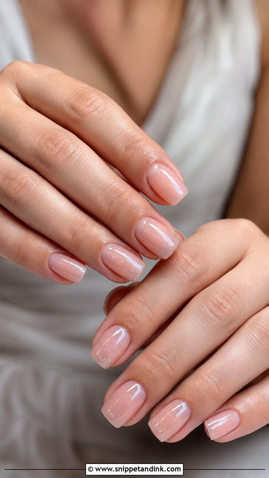 Sheer Sparkle Wedding Nails - Snippet and Ink - 20 Classy Bridal Sparkle Wedding Nails for Bride