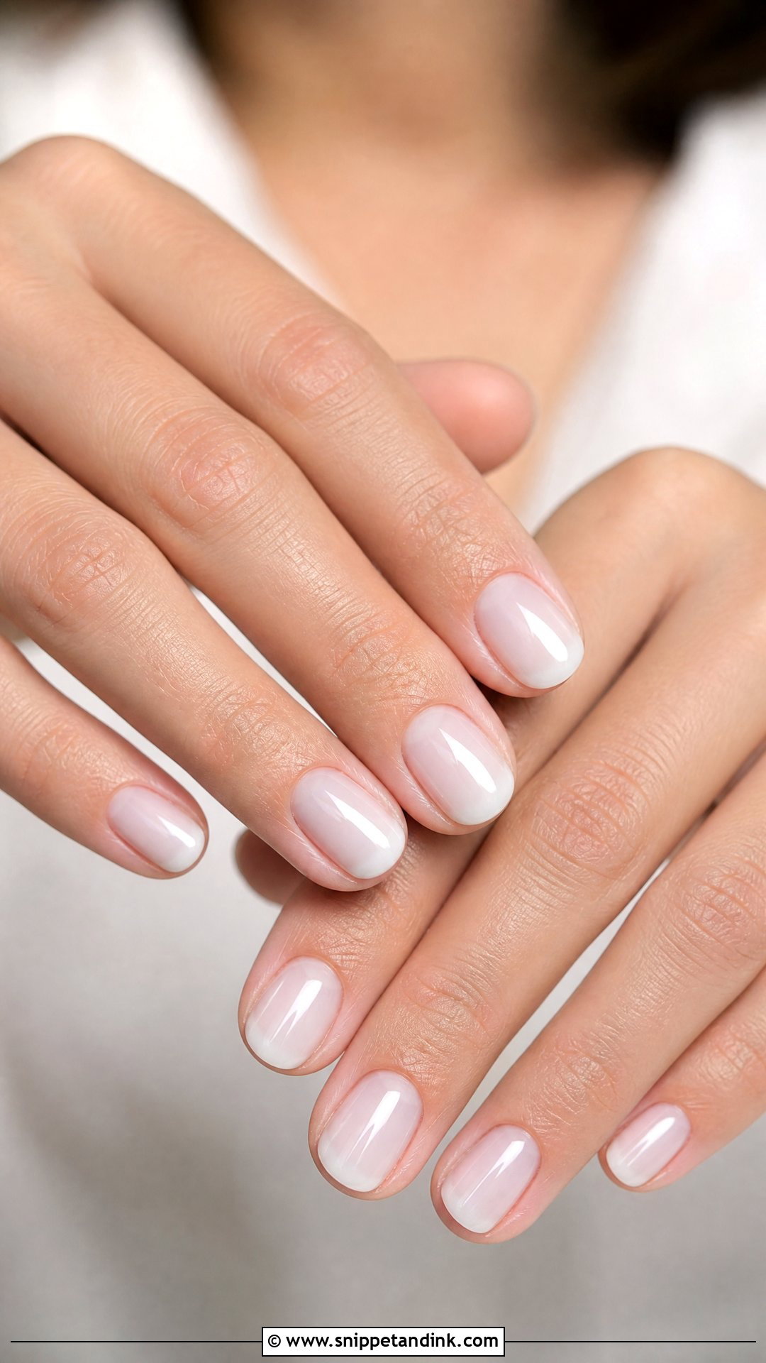 Sheer White Bridal Nails - Snippet and Ink - 25 Simple Bridal Wedding Nails for Bride
