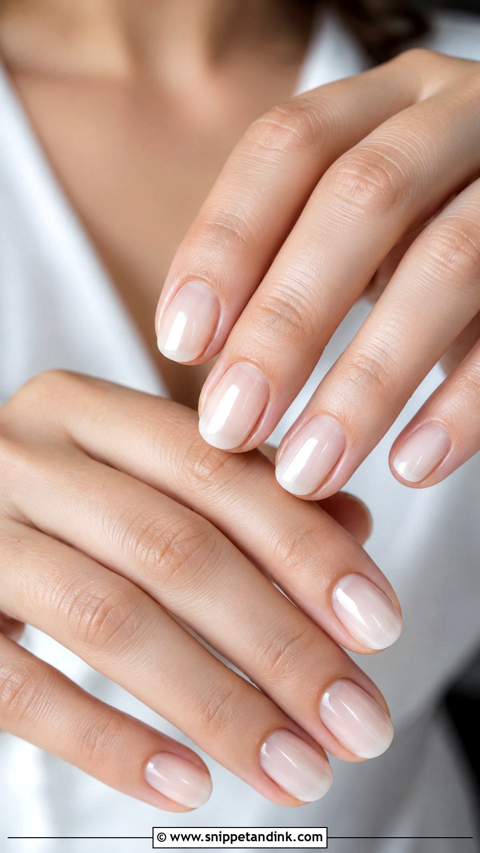 Sheer White Wedding Nails - Snippet and Ink - 20 Minimalist Wedding Nails