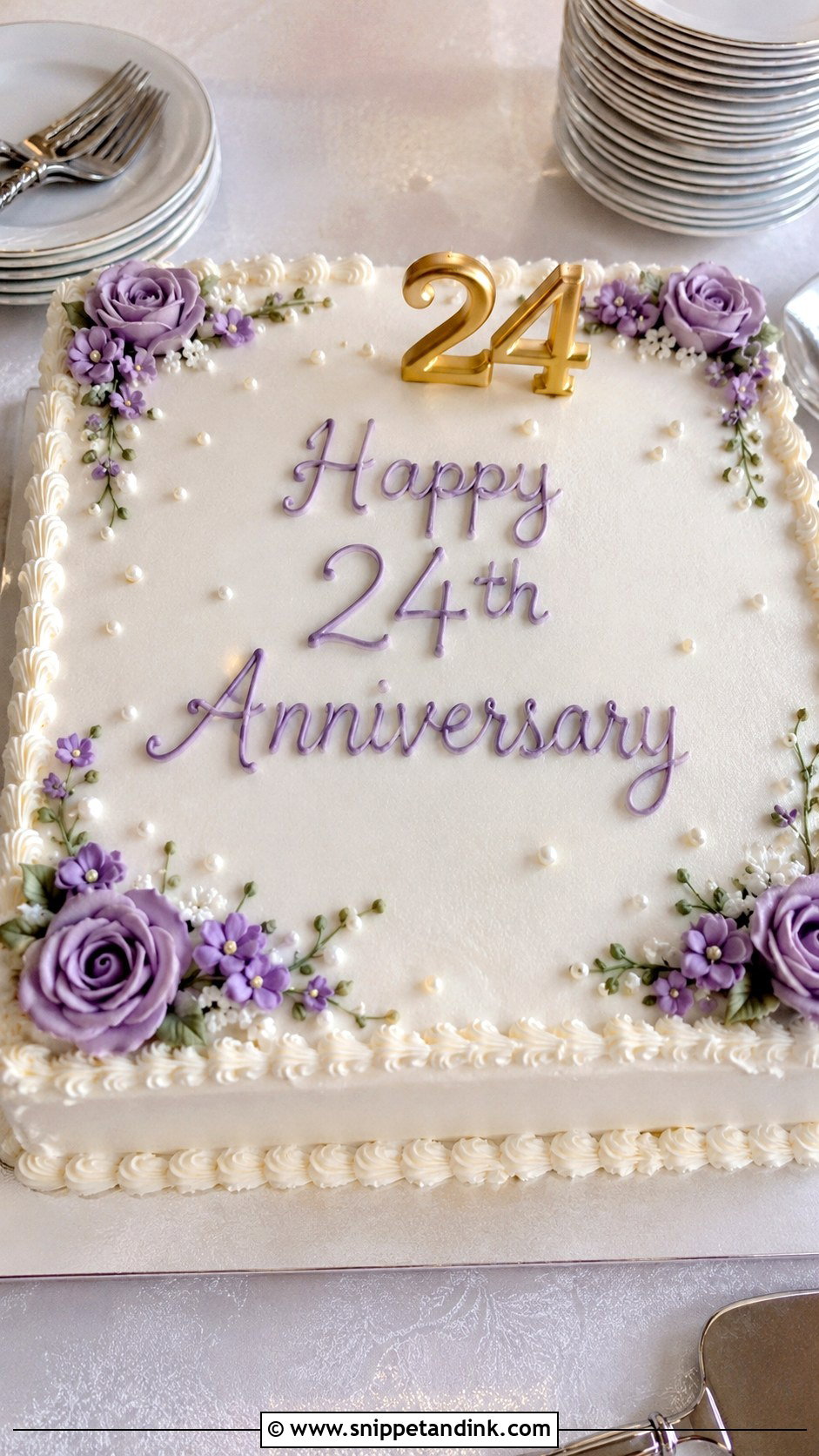 Sheet 24th Anniversary Cake - Snippet and Ink - 20 24th Anniversary Cake Ideas