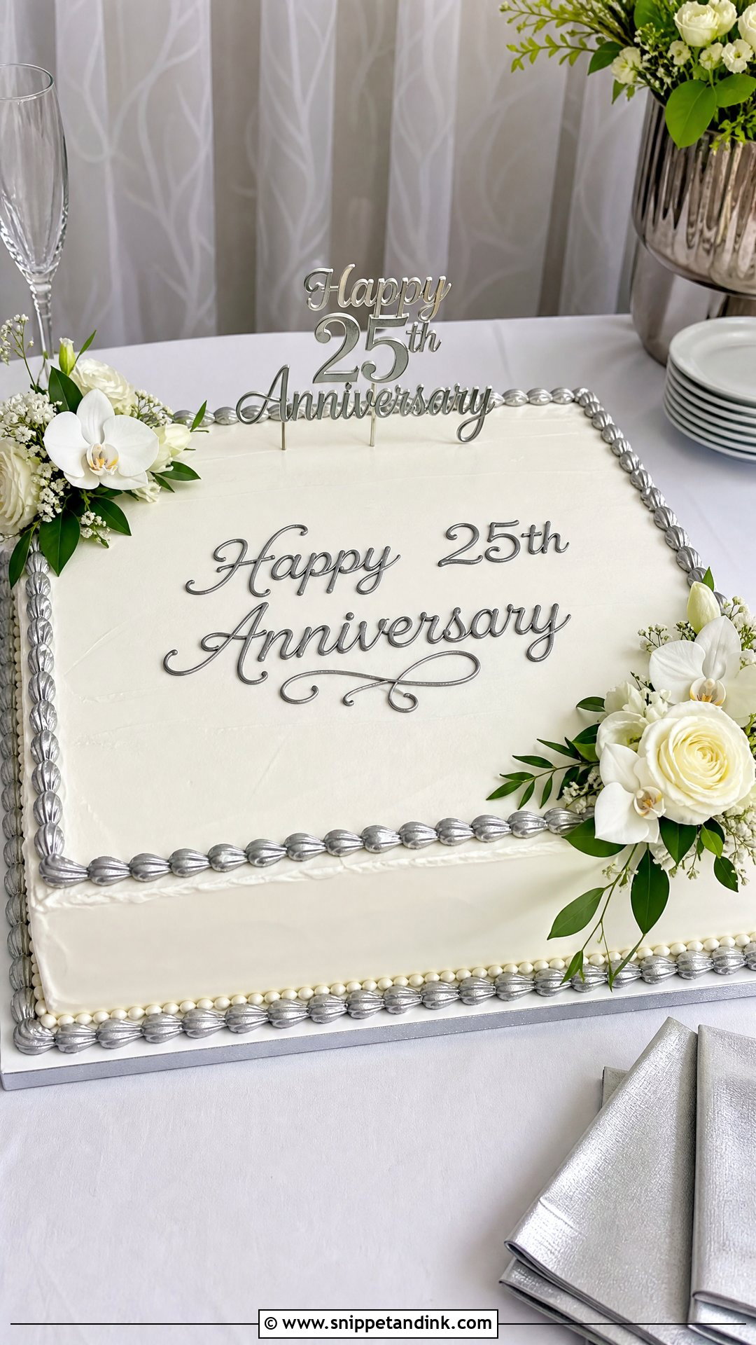 Sheet 25th Anniversary Cake - Snippet and Ink - 25 25th Anniversary Cake Ideas