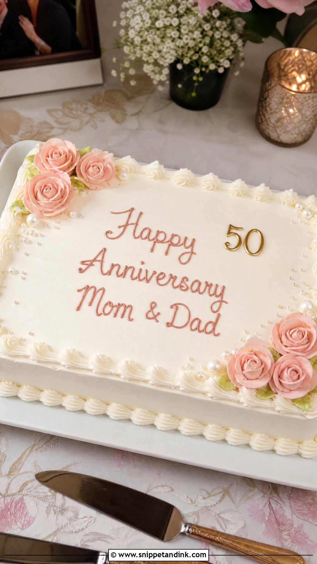 Sheet Anniversary Cake - Snippet and Ink - 20 Simple Wedding Anniversary Cake Ideas