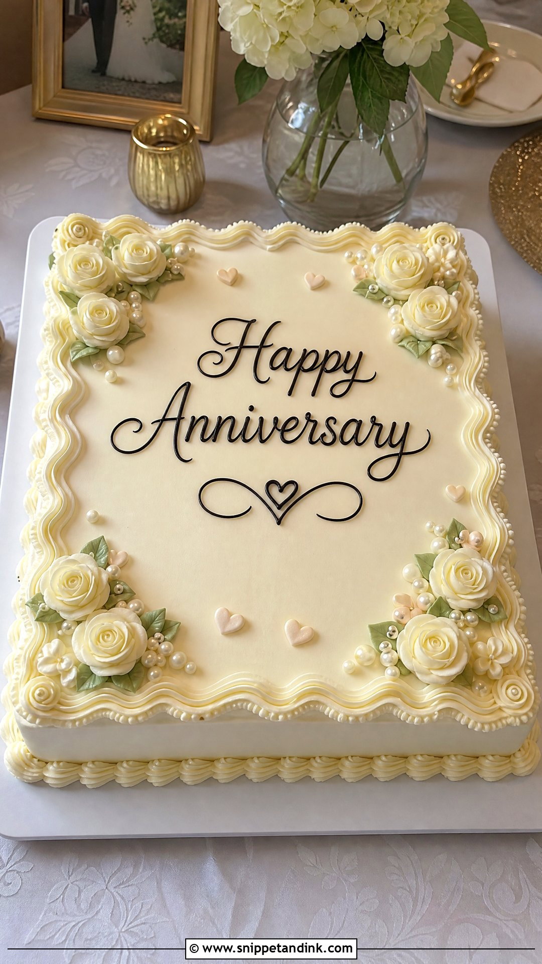 Sheet Anniversary Cake - Snippet and Ink - 30 Anniversary Cake Aesthetic Ideas