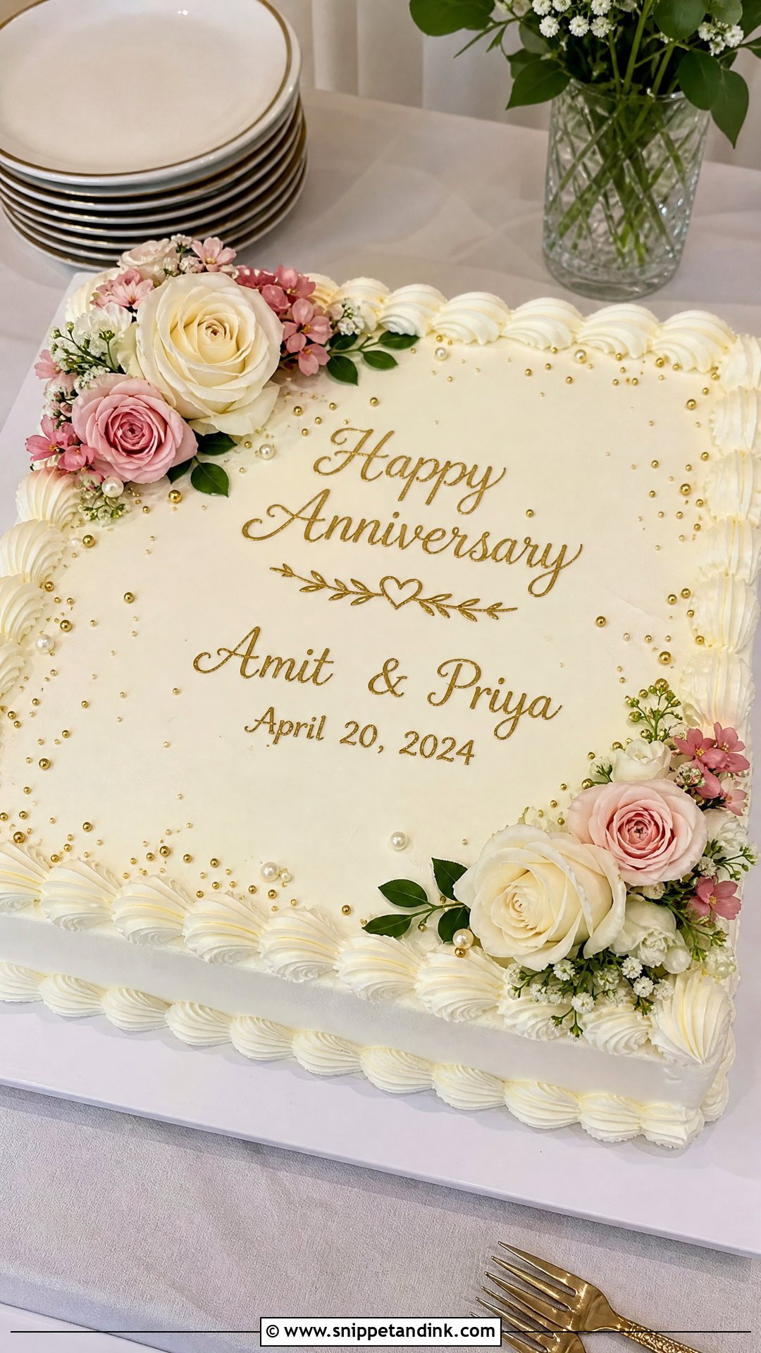 Sheet Anniversary Cake - Snippet and Ink - 35 Anniversary Cake Ideas