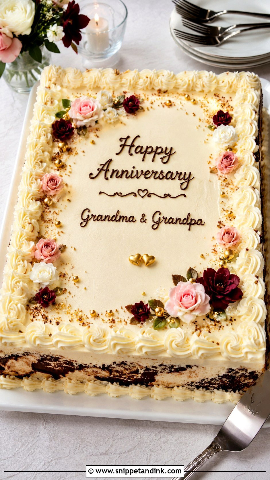 Sheet Anniversary Cake - Snippet and Ink - 20 Anniversary Cake for Grandparents