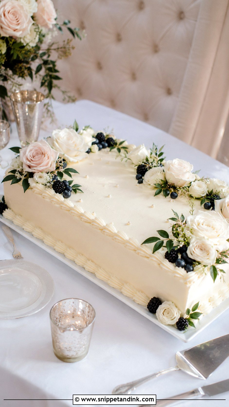 Sheet Cake Wedding Cake - Snippet and Ink - 20 Cakes with Pictures for Wedding