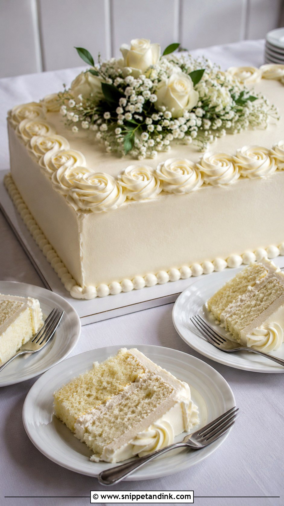 Sheet Cake Wedding Servings - Snippet and Ink - 20 Wedding Cake Serving Guide