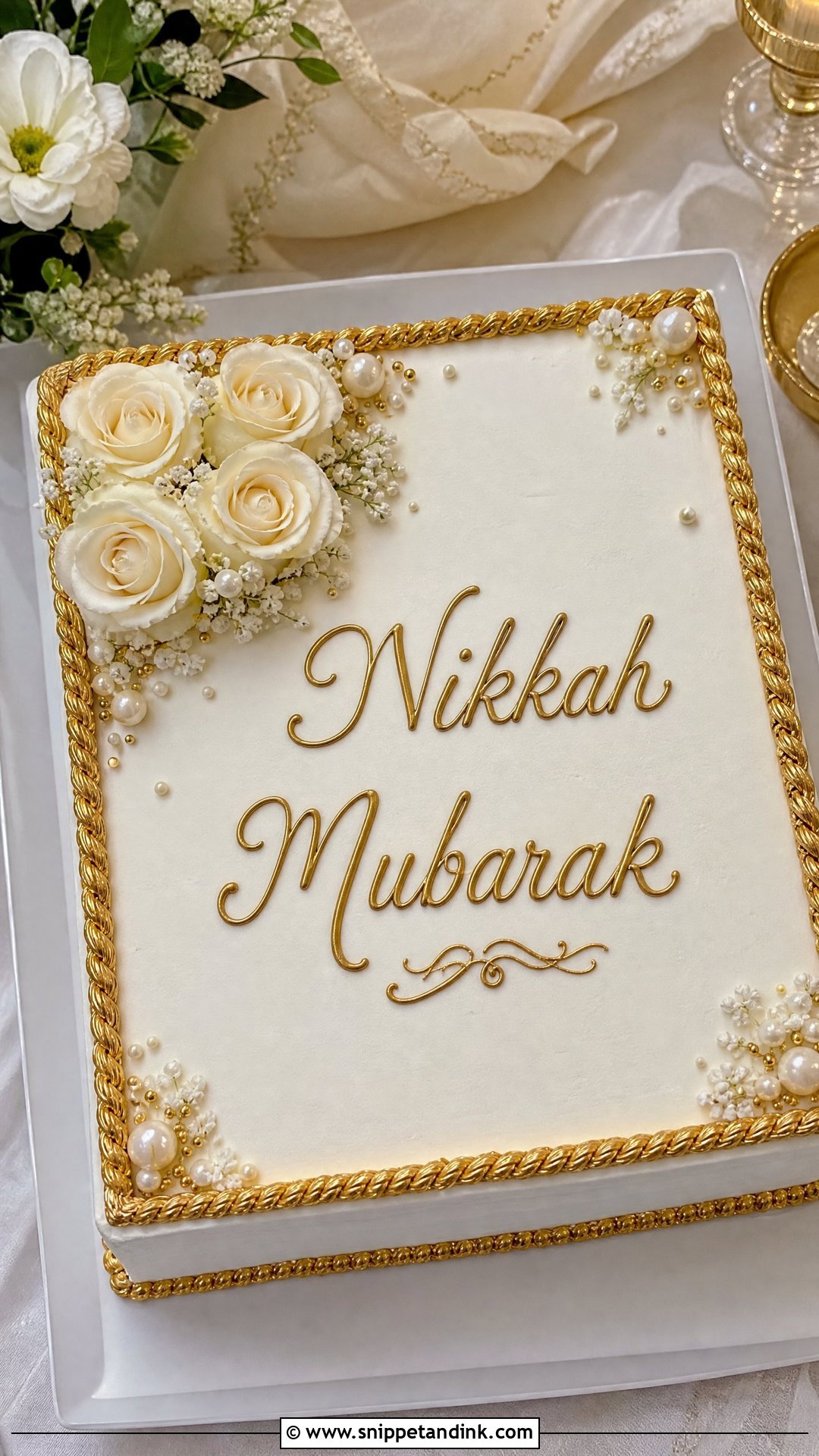 Sheet Nikkah Cake - Snippet and Ink - 25 Nikkah Cake Ideas