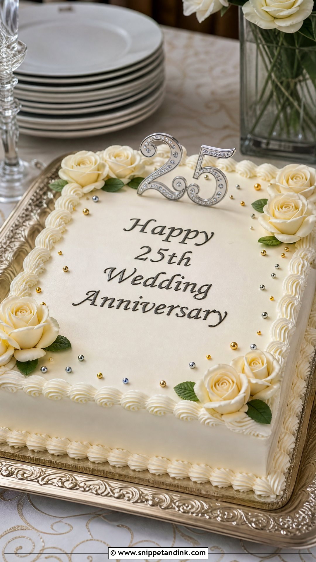 Sheet Wedding Anniversary Cake - Snippet and Ink - 30 Wedding Anniversary Cakes