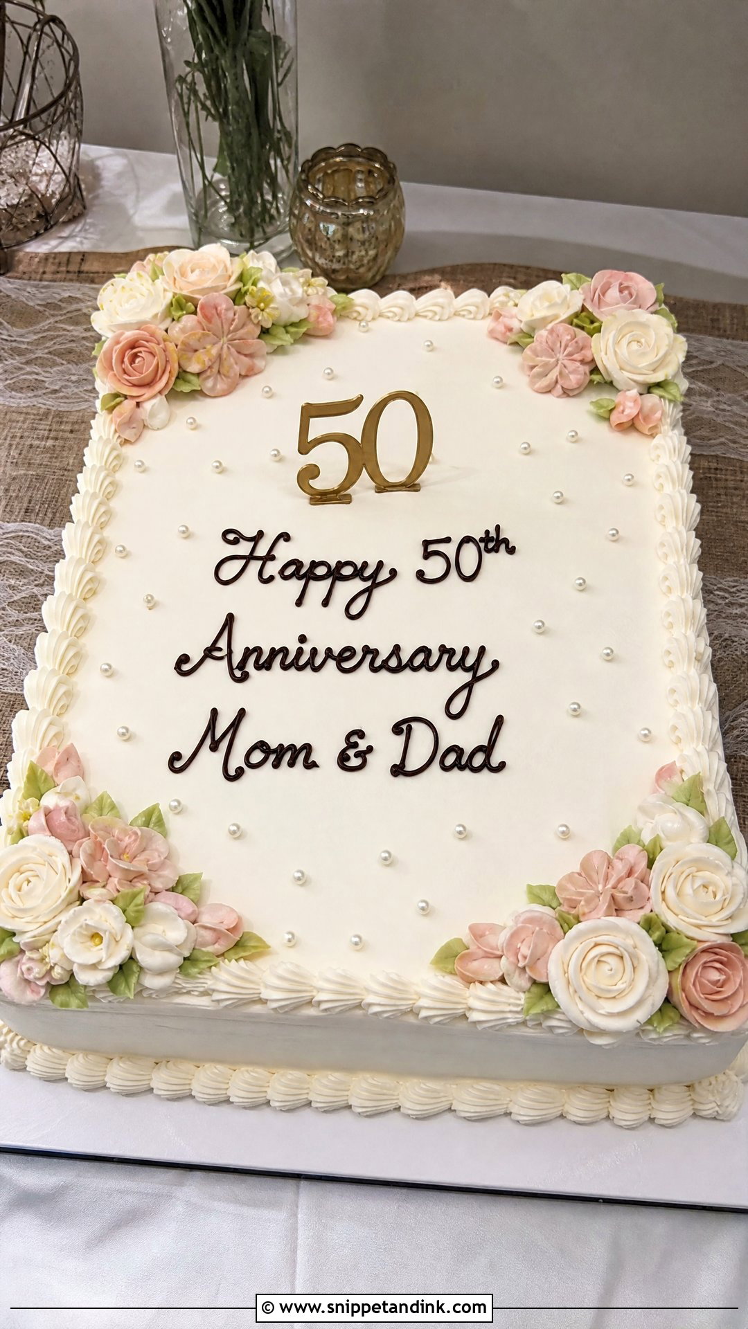 Sheet Wedding Anniversary Cake - Snippet and Ink - 35 Wedding Anniversary Cake Ideas