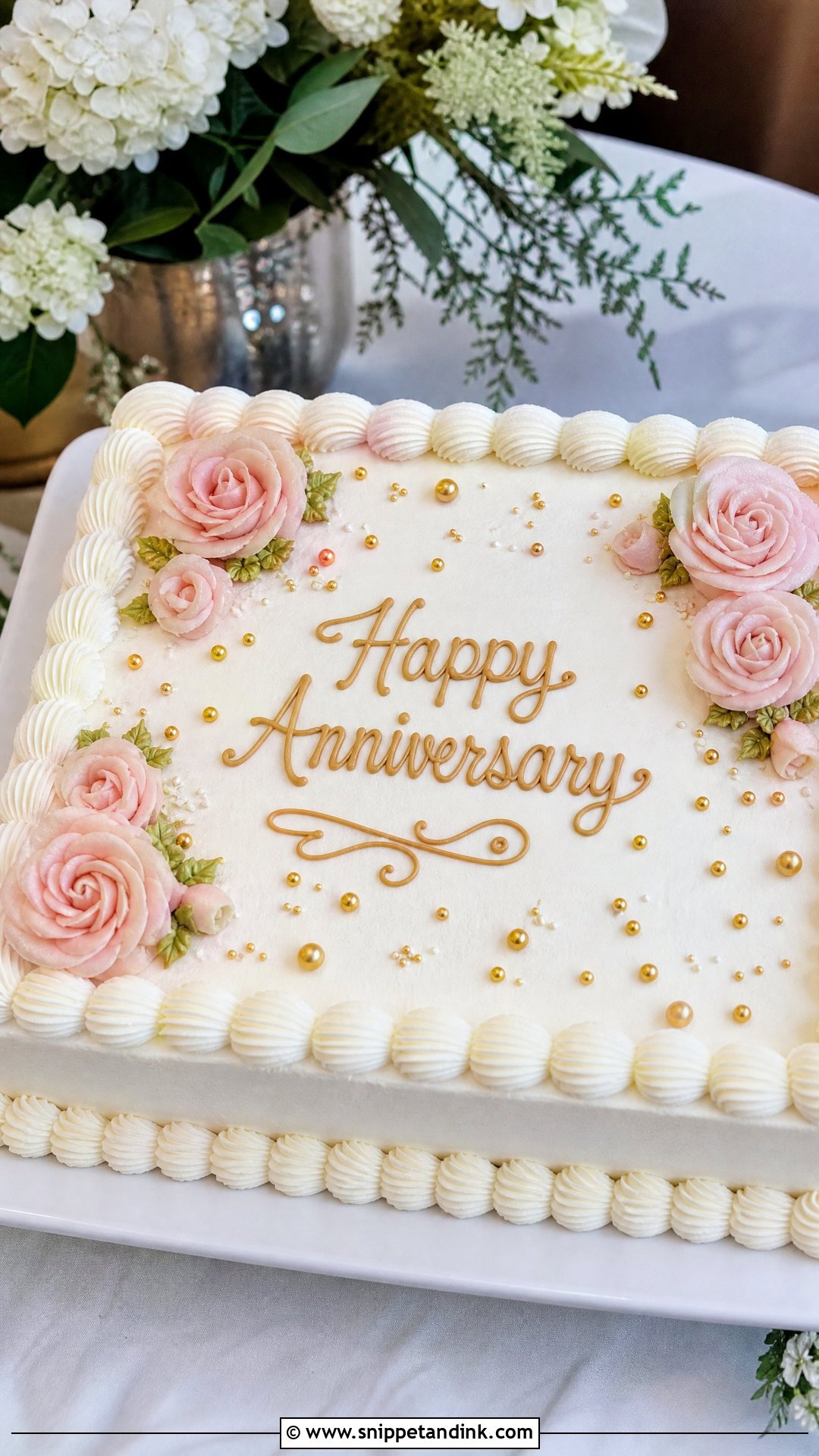 Sheet Wedding Anniversary Cake - Snippet and Ink - 30 Wedding Anniversary Cake Design Ideas