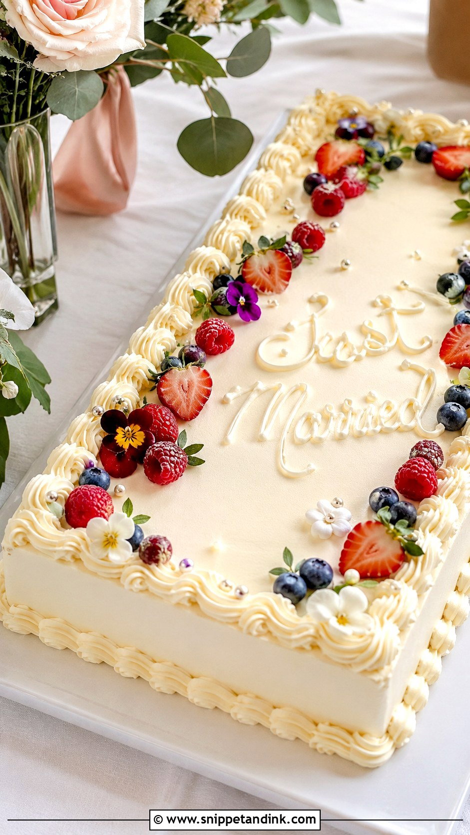 Sheet Wedding Cake - Snippet and Ink - 20 Display Cake Ideas for Wedding