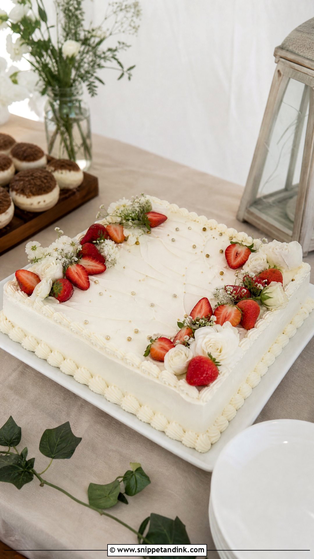 Sheet Wedding Cake - Snippet and Ink - 20 Simple Wedding Cake Designs