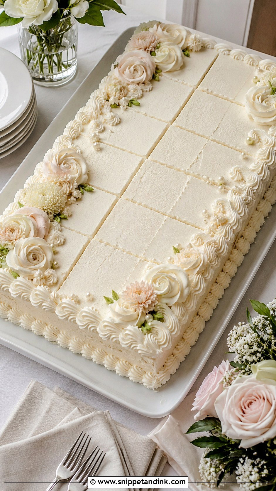 Sheet Wedding Cake - Snippet and Ink - 20 Type of Cakes for Wedding