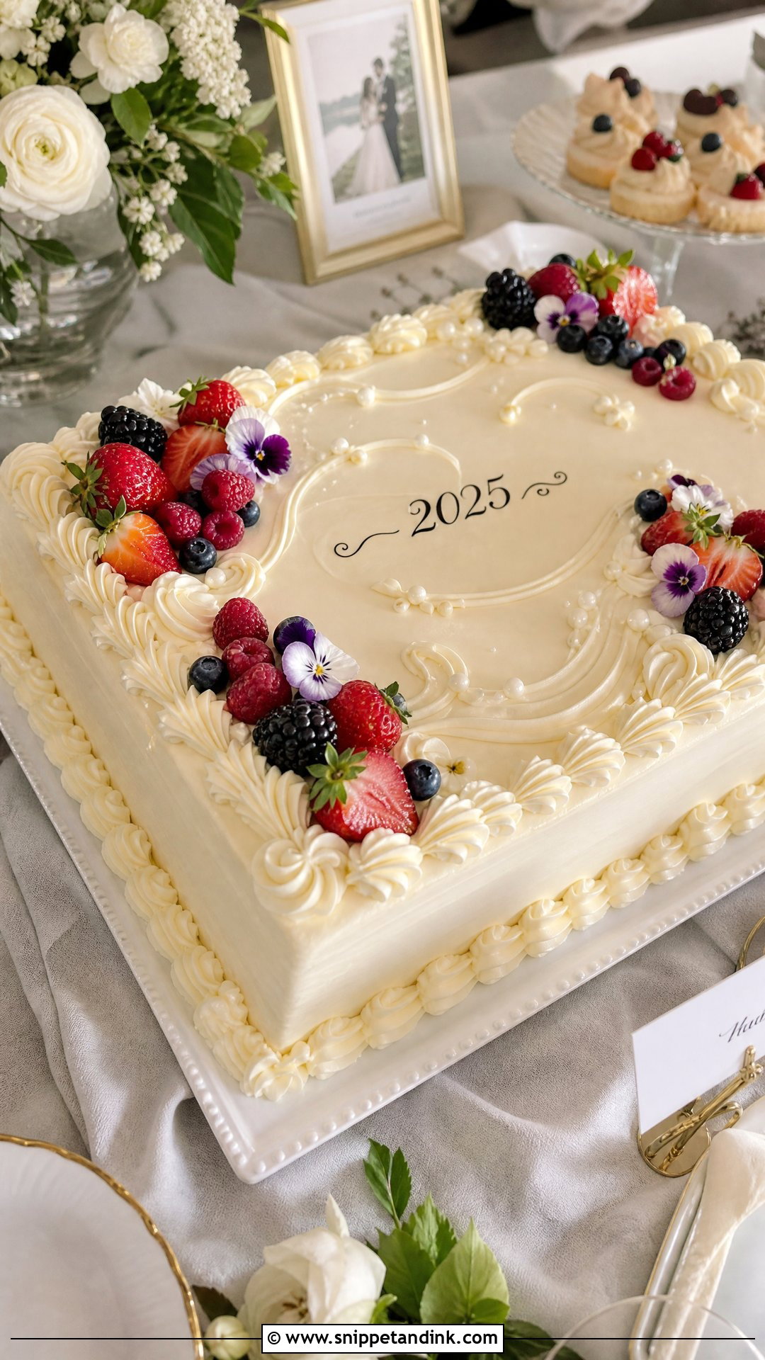 Sheet Wedding Cake - Snippet and Ink - 20 Wedding Cake 2025