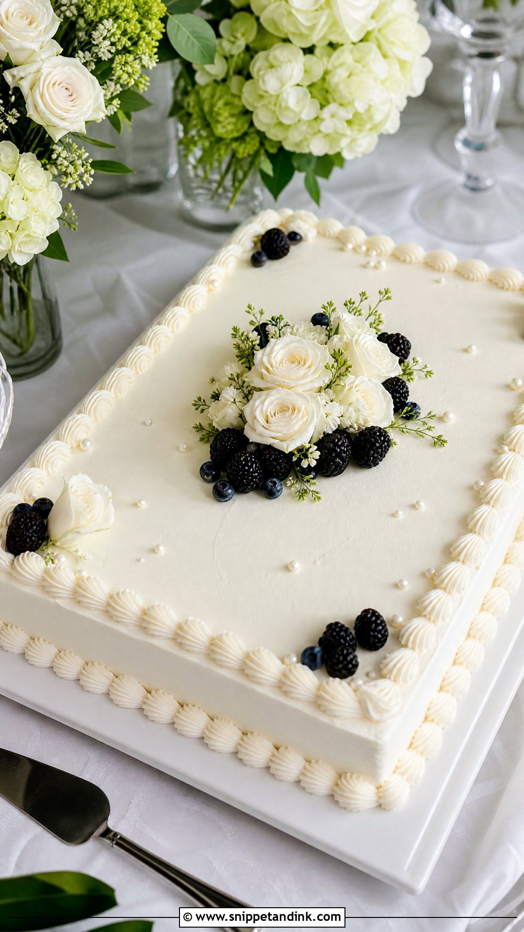 Sheet Wedding Cake - Snippet and Ink - 20 Wedding Cake Inspo