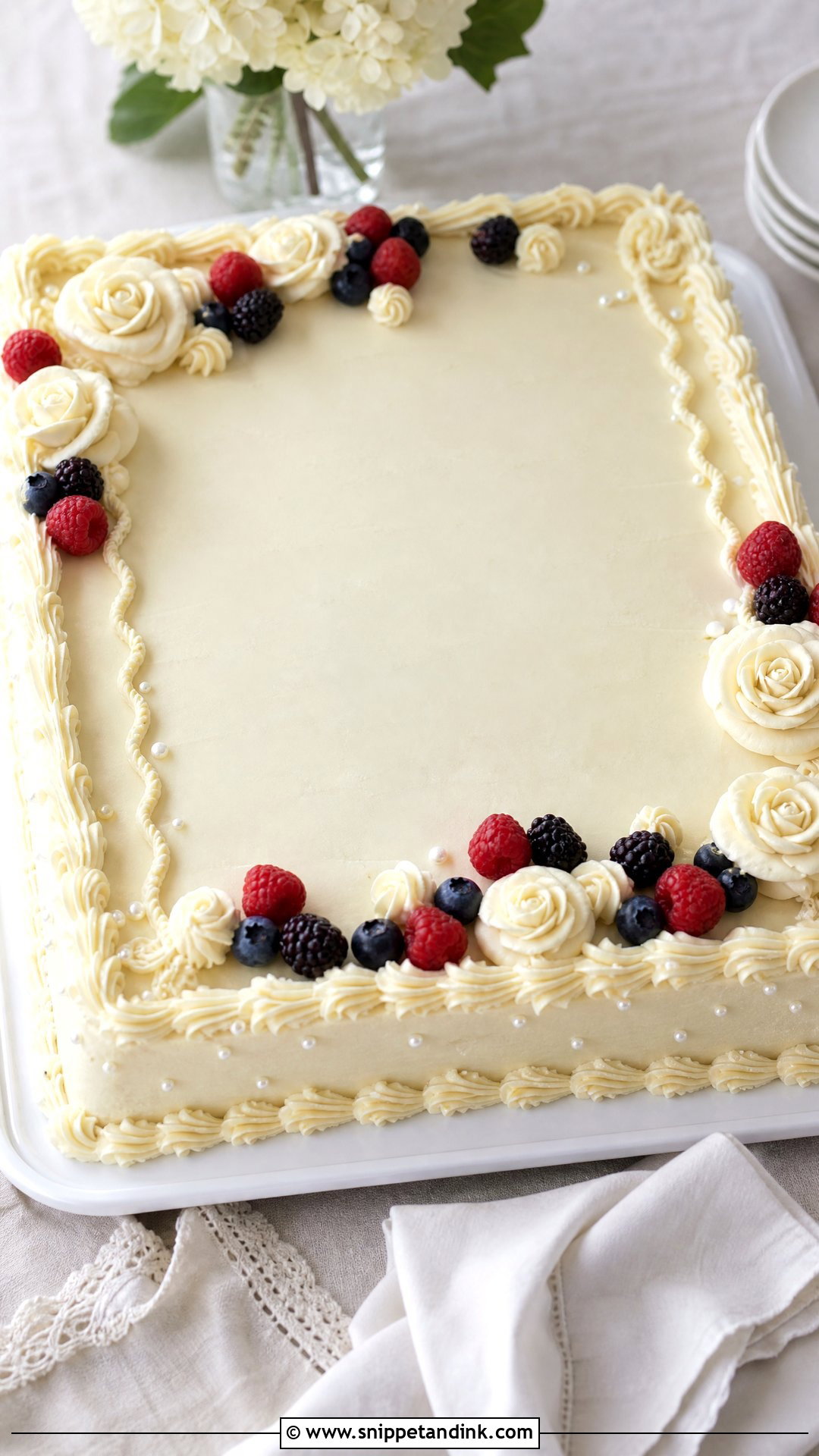 Sheet Wedding Cake - Snippet and Ink - 25 Trending Wedding Cakes