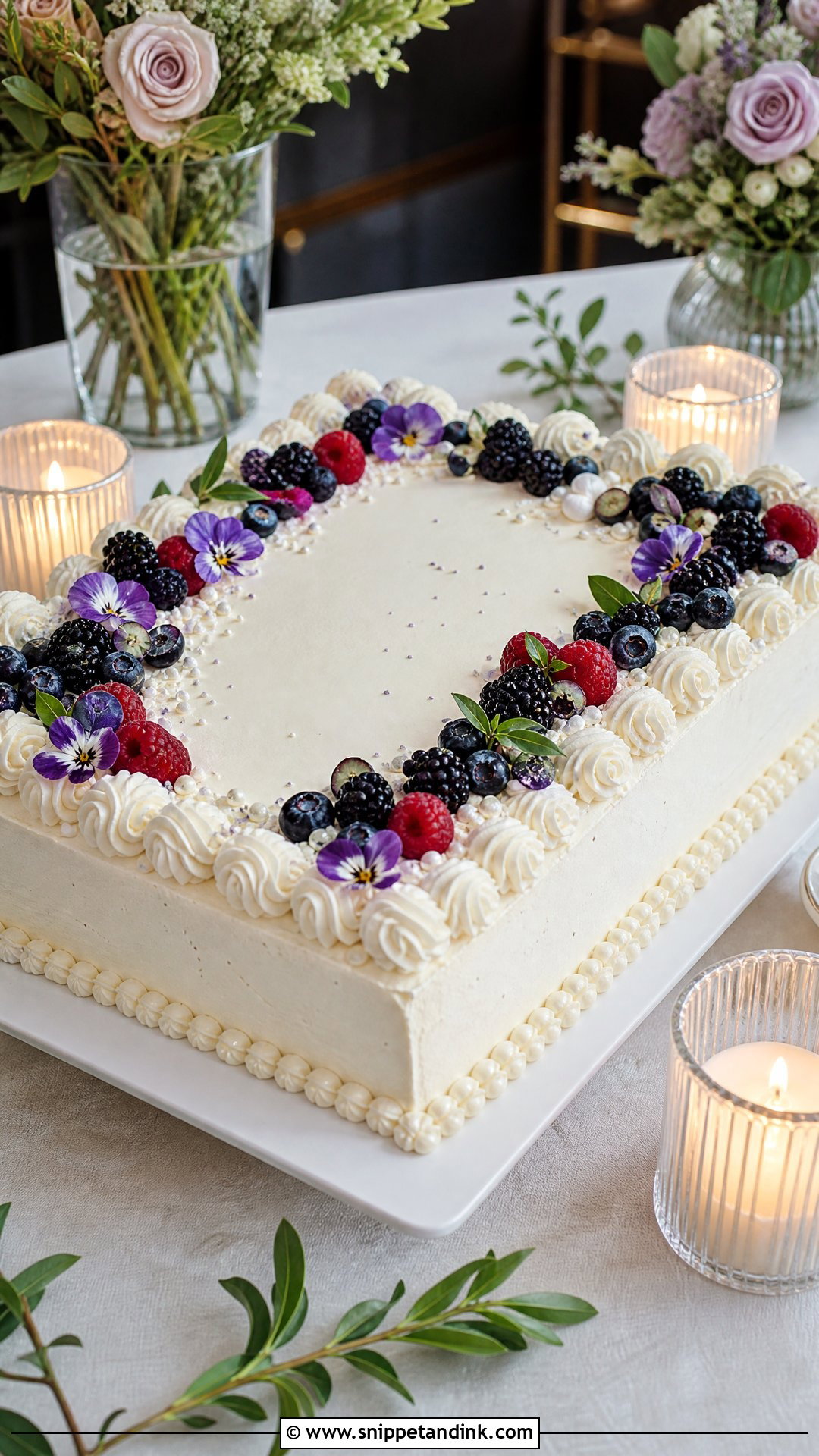 Sheet Wedding Cake - Snippet and Ink - 30 Modern Wedding Cake Ideas