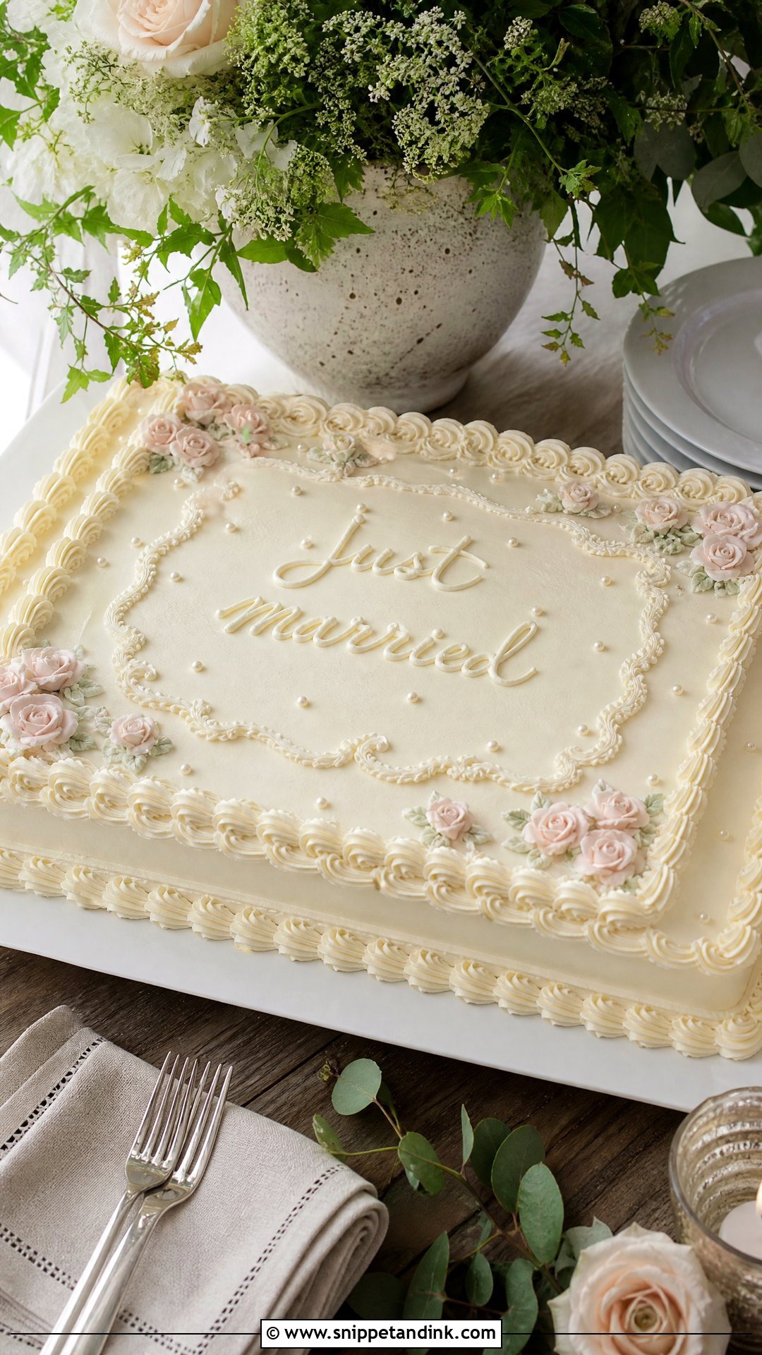 Sheet Wedding Cake - Snippet and Ink - 30 Trending Cakes for Wedding