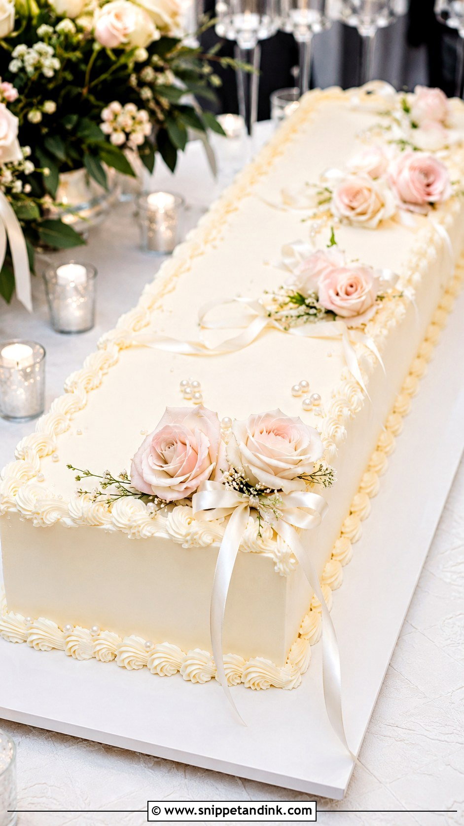 Sheet Wedding Cake - Snippet and Ink - 20 Elegant Modern Wedding Cake Ideas