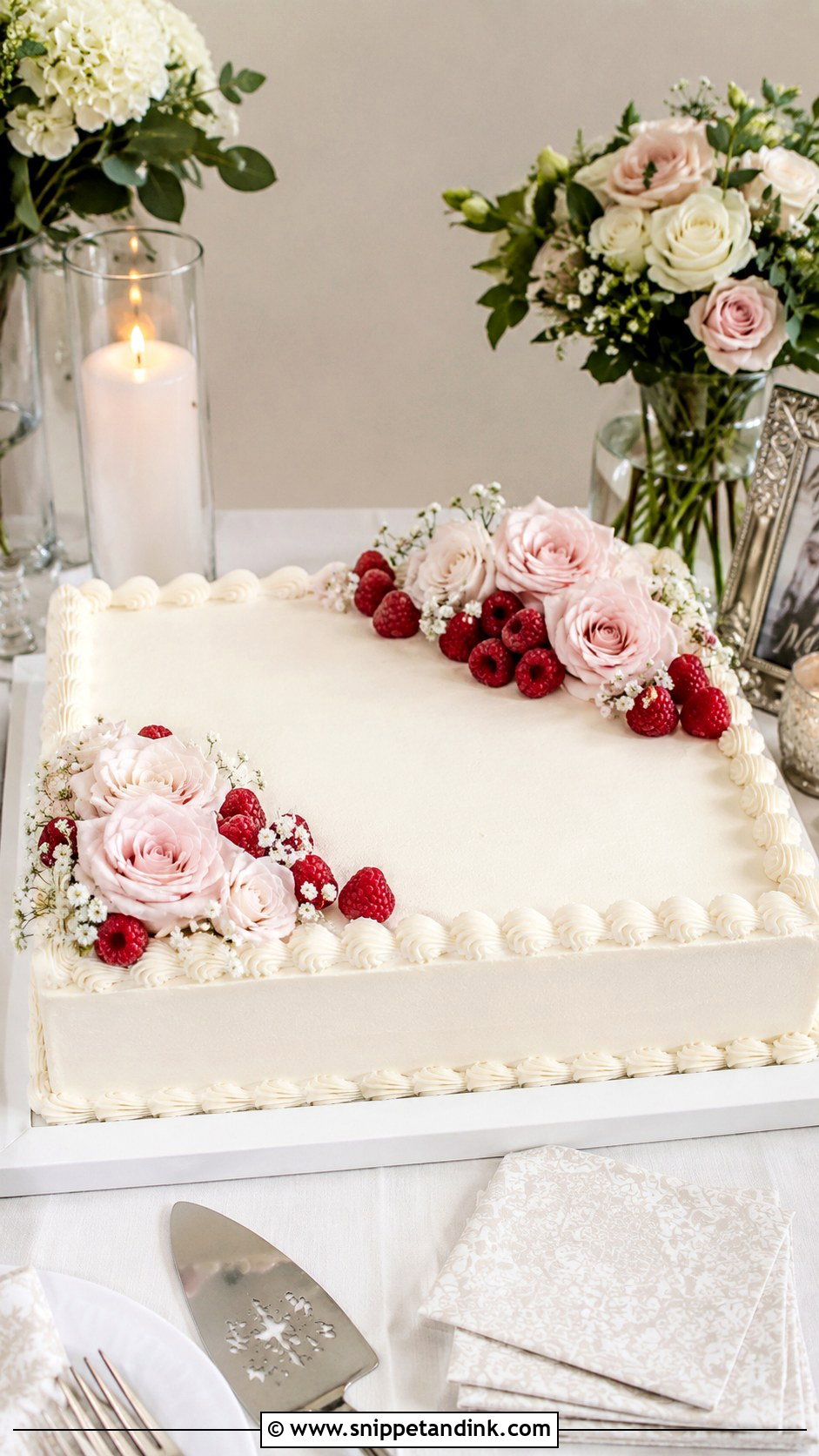 Sheet Wedding Cake - Snippet and Ink - 20 Homemade Wedding Cake Ideas