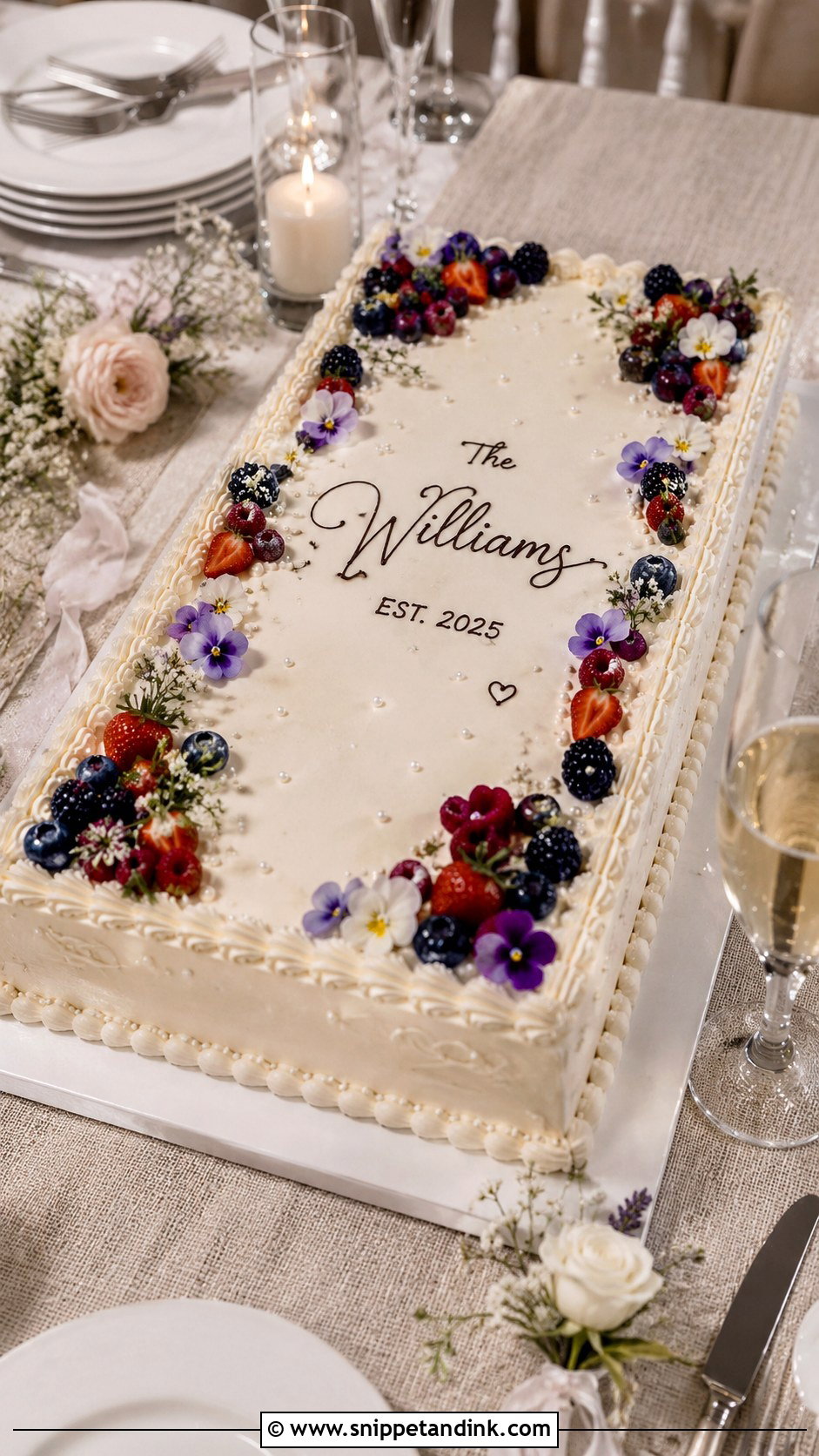 Sheet Wedding Cake - Snippet and Ink - 20 Popular Cake Designs for Wedding